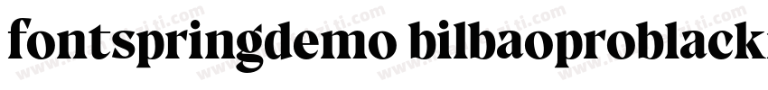 fontspringdemo bilbaoproblackregula字体转换